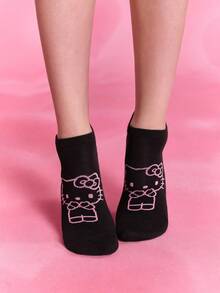 HELLO KITTY AND FRIENDS | SHEIN 5雙女款休閒短襪，柔軟透氣吸濕，時尚可愛多彩，加強趾尖與腳跟，耐穿耐用，適合夏季百搭 - 彩色 - 查看 8
