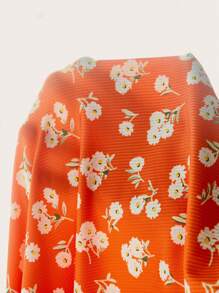 SHEIN EZwear 性感荧光橙色针织紧身迷你连衣裙，细肩带，夏季 - 亮橙色 - 查看 5