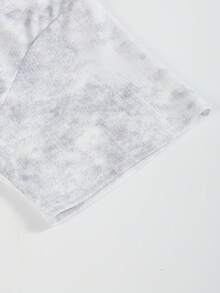 Manfinity Homme Camiseta de manga corta casual de hombre con estampado numérico y efecto tie-dye, para verano