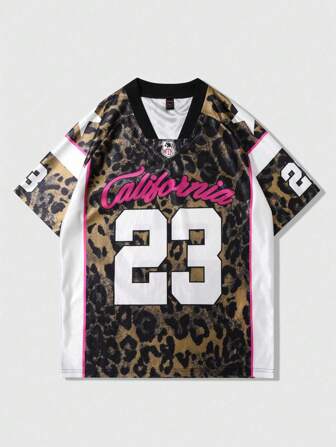 Street Life Women's Vintage US City Name Slogan Graphic Ice Hockey Jersey T-Shirt, Suitable For Casual Wear Spring/Summer