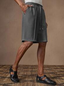 AKNOTIC Short décontracté droit à taille élastique en tricot blanc pour hommes, convient pour l'été, les vacances, les tenues quotidiennes, les fêtes, les couples, les cadeaux pour hommes