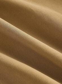 SHEIN MOD 深卡其色休闲日常双排扣背心配腰带风衣，女式风衣，卡其色女式，无袖风衣，秋季女式，乡村音乐会，狂欢，万圣节服装，西部，哥特，波西米亚风，秋冬，女士早午餐 - 卡其色 - 查看 4