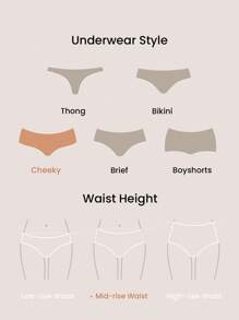 LUVLETTE 3-Pack Lace Trim Cotton Basic Mid-Rise Cheeky Women Underwear Panties Set- Floral Print Lace Trim - Multicolor - View 9