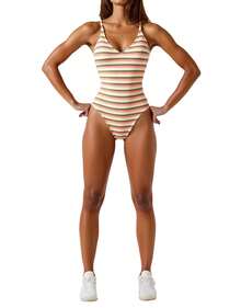 Roxy Đồ bơi thường ngày in họa tiết sọc cho nữ - Nhiều màu - Xem 3