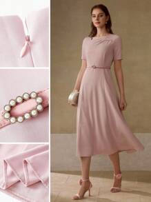 MOTF PREMIUM BELTED TWIST DRESS