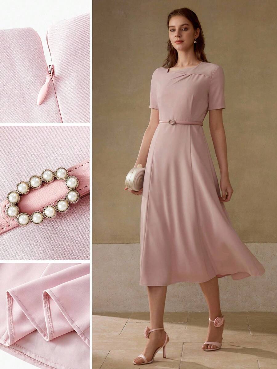 MOTF PREMIUM BELTED TWIST DRESS