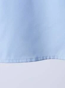 3 件套青少年女孩粉色衬衫搭配玫瑰色披肩和休闲长裤春夏新款韩版休闲装 - 藍色 - 查看 6