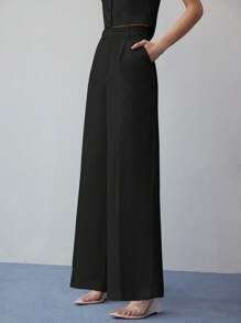 MOTF STUDIO 斜口袋西装裤 - 黑色 - 查看 6