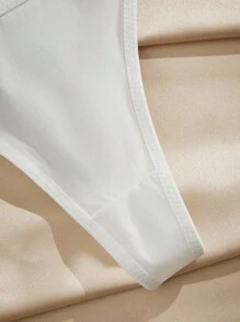 Charlaine 5件装 女士纯色环扣时尚低腰丁字裤 - 彩色 - 查看 3