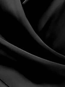 Franclia Women's Fashion Casual Deep V-Neck Wrap Tie Blouse - Black - View 5