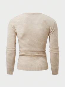 SHEIN Scollo a maglia a costine, geometrico, regular Cater per uomo