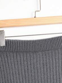 GlowEve 2件套女士不对称针织披肩和高开叉裙