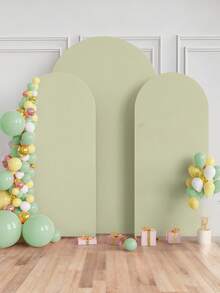 5ft 6ft 6.6ft 7.2ft Wedding Arch Backdrop Cover | 2-Sided Stretch Spandex Fabric Decor For Ceremony, Birthday Party, Baby Shower, Photo Booth & Events | Fabric Only, Easy To Drape & Wrinkle Resistant | Multipurpose Event Decor For Prom, Graduation, Corporate Event | Machine Washable, Pack Of 1, Stand Not Included - Matcha green - View 7