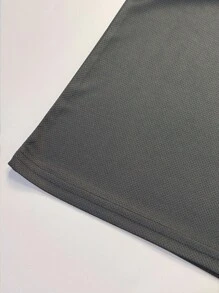 Manfinity Dauomo Camisa polo sólida para hombre y pantalones cortos de cintura con cordón