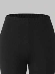 2 件套女童度假休闲优雅蝴蝶结拼接长袖运动衫和喇叭裤套装 - 白色 - 查看 7