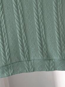 SHEIN 2 件套年轻男孩西装，提花圆领长袖运动衫和休闲裤，带腰带装饰，时尚百搭，适合生日派对、典礼、婚礼、洗礼、返校、运动季、万圣节、圣诞节