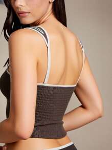 WESTFADE Nashville Cowgirl Western Embroidered Straps Cute Bow Tie Straps Smocked Back Fitted Cropped Summer Rodeo Tank Top