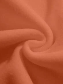 INAWLY Women's Casual Cat Print Long Sleeve Hooded Sweatshirt With Pocket, Everyday Wear Pullover Fall - Orange - View 3