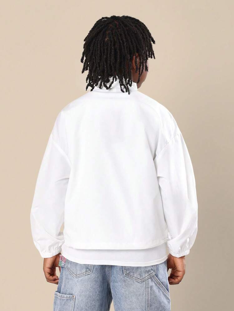 トラックジャケット ウィンドブレーカー フルジップ スポーティ ストリートウェア アスレチックスタイル ロゴプリント