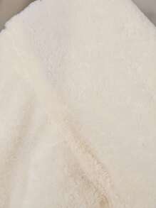 SHEIN Clasi 女款秋冬拉链连帽泰迪熊衬里绗缝大衣