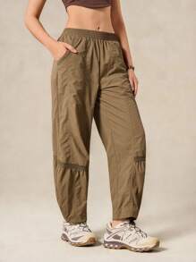 OutZeal 女士运动裤，适合露营、徒步、旅行，防水网眼设计，带侧袋 - 棕色 - 查看 8