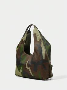 SHECARRY Women's Simple Fashion Casual Tote Bag, Everyday Use - Dark Green - View 2