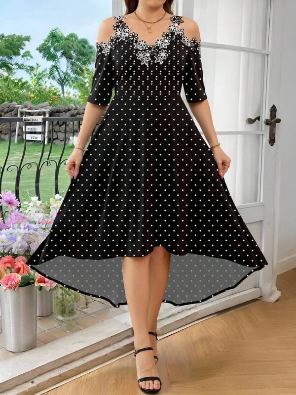 SHEIN Clasi Plus Size Women White Floral Print Elegant Sleeveless Pleated Maxi Dress