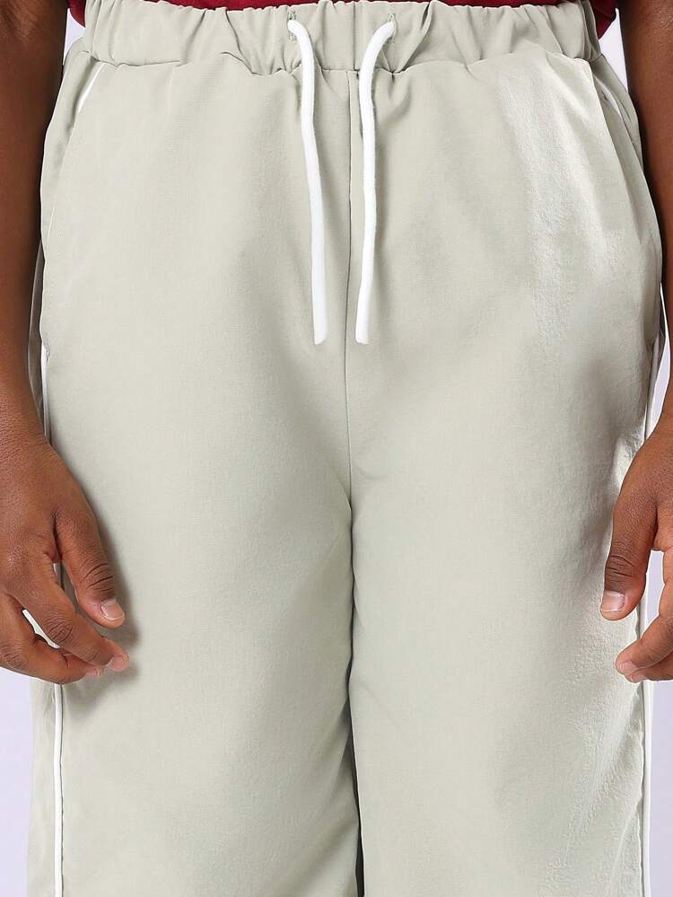 Oversized Brooklyn Graphic T-Shirt And Pant Set With Varsity Letter Print