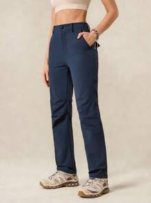 OutZeal 女士户外裤 露营徒步 防水弹力修身带口袋 - 藍色 - 查看 8