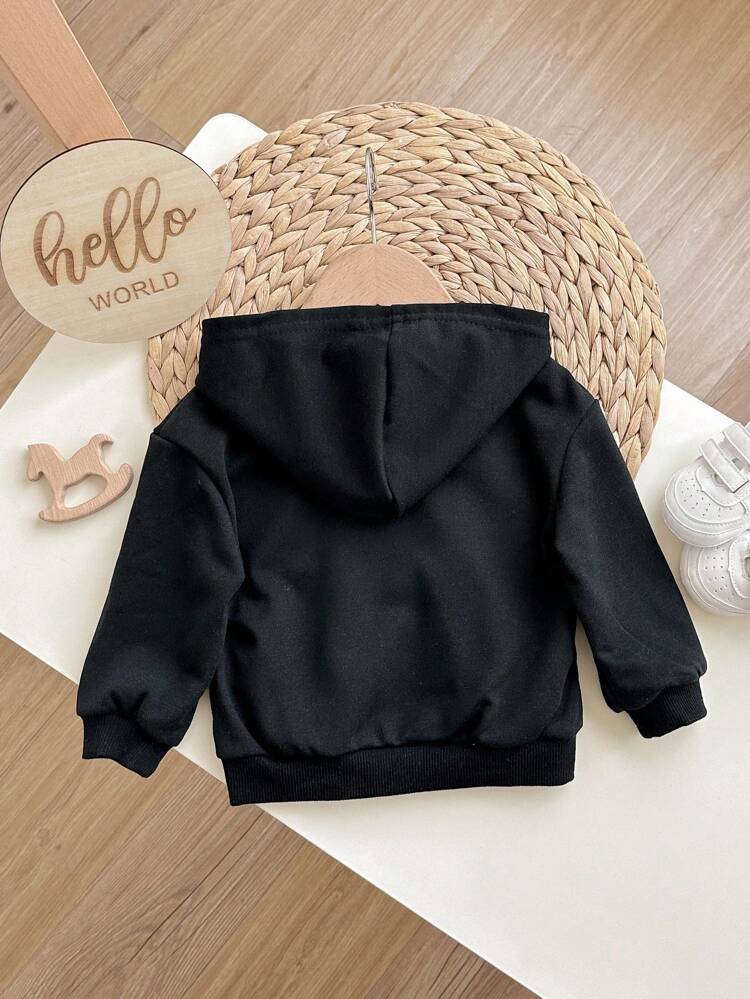 Baby Girl Solid Zip Up Sweatshirt,In Fall/Winter