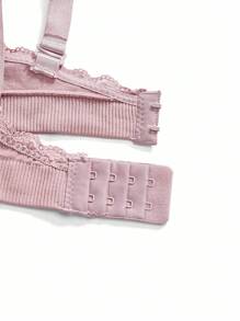 BloomMama 3件套无缝孕妇纯色对比蕾丝哺乳文胸 - 彩色 - 查看 3
