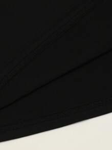 EMERY ROSE Áo thun tay ngắn mặt ma Halloween cổ điển thập niên 90, áo thun phim kinh dị, áo thun mặt ma vui nhộn, áo thun tay ngắn cổ tròn đơn giản màu trơn cỡ lớn, trang phục thường ngày, áo thun Halloween, quần áo nữ - màu đen - Xem 5