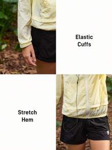 In My Nature 户外休闲百搭简约长袖女士防晒夹克外套女士女士徒步夹克 - 黃色 - 查看 7