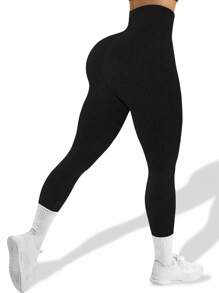 Seamluxe SHEIN Sport 女士时尚高腰弹力透气紧身裤 - 彩色 - 查看 5