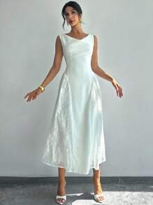 Firerie 女士白色露肩性感优雅 A 字长裙，适合宴会、婚礼、伴娘、复古、春夏、海滩、通勤、优雅、性感、度假、海滩、波西米亚、夏威夷、音乐节、浪漫、约会、婚礼季、毕业典礼、舞会、表演、音乐会、工作装 - 白色 - 查看 3