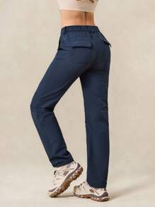 OutZeal 女士户外裤 露营徒步 防水弹力修身带口袋 - 藍色 - 查看 9