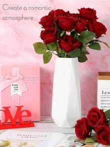 1/5/10/12PCS Wine Red Home Decoration Artificial Roses Table Decoration Bedroom Decoration Flowers Valentine's Day Bouquets Wedding Decorations Bride's Hand Bouquets Wrist Flowers Corsage Materials Home Restaurant Bedroom Vase Decoration Bouquets DIY Birthday Party Cake Materials Valentine's Day New Year Gift Materials Shooting Props Vase Decoration New Year Decoration Outdoor Garden Decoration - Burgundy - View 6