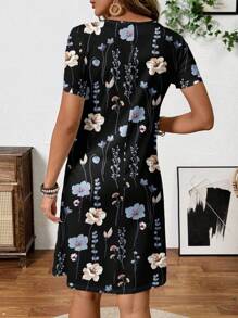 Breezaya 女式夏季度假蕾丝拼布扎染印花无袖连衣裙