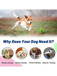 1 件大型摇摆狗玩具球，摇晃发出有趣的咯咯声，吱吱作响的狗玩具球，用于训练牙齿清洁的咀嚼球，适合中大型犬的室内外狗礼物