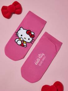 HELLO KITTY AND FRIENDS | SHEIN 5雙女款休閒短襪，柔軟透氣吸濕，時尚可愛多彩，加強趾尖與腳跟，耐穿耐用，適合夏季百搭 - 彩色 - 查看 10