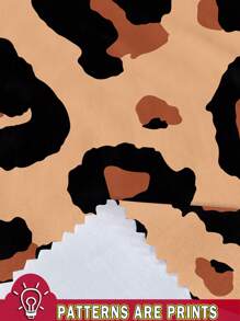 SHEIN LUNE Women Leopard Print Crew Neck Comfortable Body Fitted Camisole, Suitable For Summer Cheetah Print - Multicolor - View 3