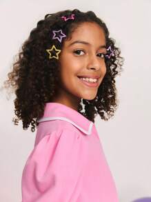 Leap Crew Leap Crew Tween Girl Pink Peter Pan Collar Ruffle Puff Sleeve Dress,Summer Cute Sweet Back-To-School Season,Loose Casual Minimalist Comfortable Drop Waist Dress - Hot Pink - View 5