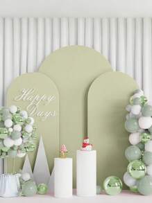 5ft 6ft 6.6ft 7.2ft Wedding Arch Backdrop Cover | 2-Sided Stretch Spandex Fabric Decor For Ceremony, Birthday Party, Baby Shower, Photo Booth & Events | Fabric Only, Easy To Drape & Wrinkle Resistant | Multipurpose Event Decor For Prom, Graduation, Corporate Event | Machine Washable, Pack Of 1, Stand Not Included - Matcha green - View 2