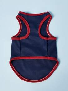 PETSIN 1 chiếc áo vest cho chó mèo phổ thông 88 màu xanh navy California phong cách retro thời trang in họa tiết giản dị và thoải mái cho chó - Nhiều màu - Xem 4