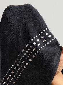 Bohemela Koszulka z krótkim rękawem i luźnym nadrukiem w dużym rozmiarze - Czarne - Zobacz 8