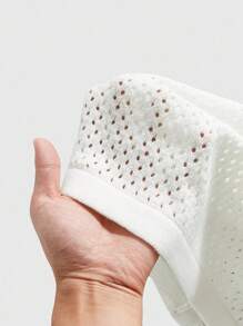 ROMWE MEN Street Life Men's Round Neck Embroidered Leopard Knit Sweater, Street Fashion - White - View 6
