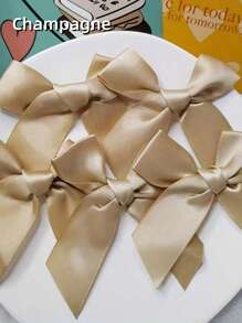 20 piezas de lazos y flores de cinta de unicolor, accesorios para el cabello hechos a mano, adecuados para envolver regalos, fundas de teléfono, decoraciones de ropa - Multicolor - Ver 11