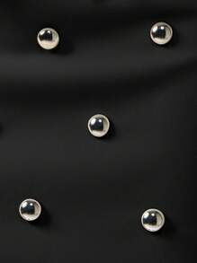 MISSGUIDED 铆钉迷你裙，侧面镂空设计，派对俱乐部装，夜间外出，金属纽扣装饰，现代时尚宣言单品