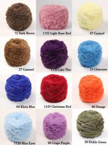 1 件 100 克钩针纱线羊毛纱线粗羊毛仿貂毛花式纱线粗羊毛手工编织纱线柔软纱线 DIY 钩针编织纱线适用于衣服、帽子、围巾、毛毯舒适蓬松毛皮纱线、毛绒纱线手工钩针爱好者、母亲节礼物、生日装饰