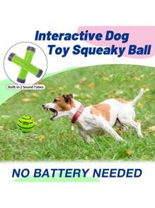 1 件大型摇摆狗玩具球，摇晃发出有趣的咯咯声，吱吱作响的狗玩具球，用于训练牙齿清洁的咀嚼球，适合中大型犬的室内外狗礼物